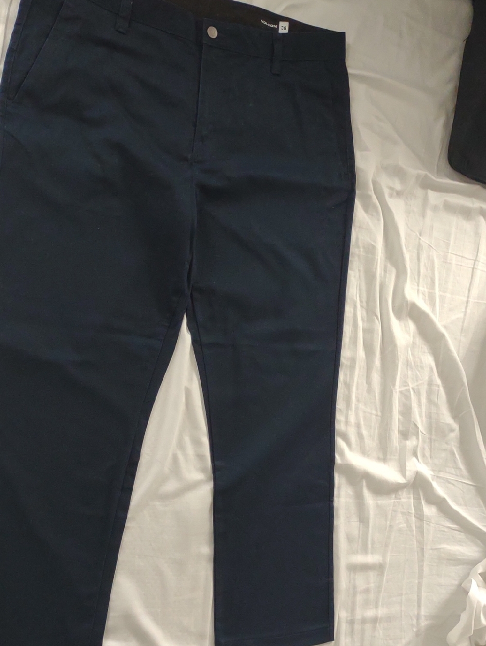 Volcom Men's Dark Navy Slim Chinos